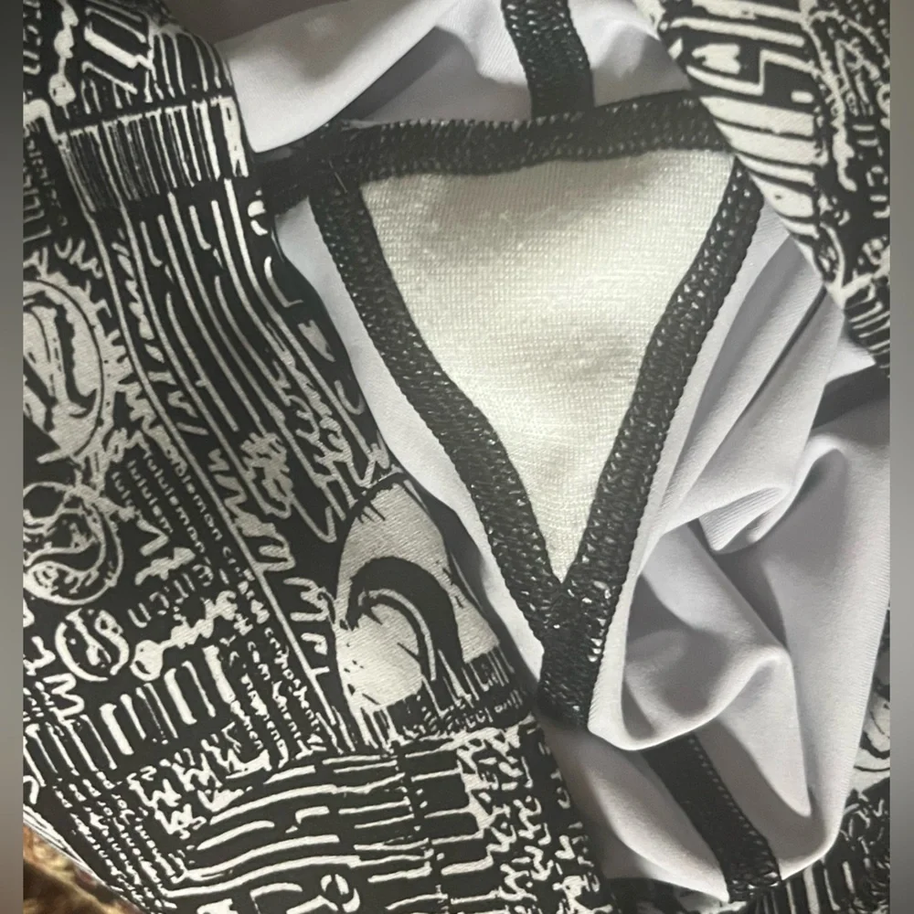 🍋 LIKE NEW Lululemon Wunder Train 25” - Tear It Up Alpine White/Black - Sz 6 - Picture 8 of 14